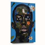 Electric Portrait Wall Art - Vibrant Modern Expressionist Face Decor