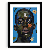 Electric Portrait Wall Art - Vibrant Modern Expressionist Face Decor