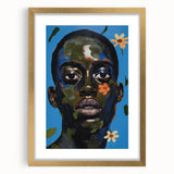 Electric Portrait Wall Art - Vibrant Modern Expressionist Face Decor