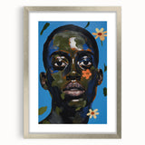 Electric Portrait Wall Art - Vibrant Modern Expressionist Face Decor