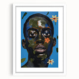 Electric Portrait Wall Art - Vibrant Modern Expressionist Face Decor