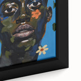 Electric Portrait Wall Art - Vibrant Modern Expressionist Face Decor