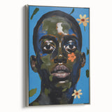 Electric Portrait Wall Art - Vibrant Modern Expressionist Face Decor
