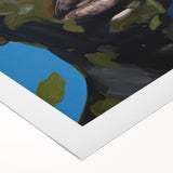 Electric Portrait Wall Art - Vibrant Modern Expressionist Face Decor