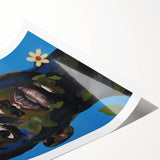 Electric Portrait Wall Art - Vibrant Modern Expressionist Face Decor