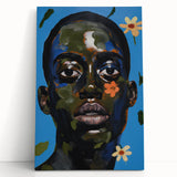 Electric Portrait Wall Art - Vibrant Modern Expressionist Face Decor