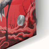 Majestic Electric Crane Art – Bold Modern Electric Wall Canvas Decor