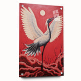 Majestic Electric Crane Art – Bold Modern Electric Wall Canvas Decor