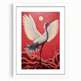 Majestic Electric Crane Art – Bold Modern Electric Wall Canvas Decor