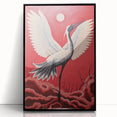 Majestic Electric Crane Art – Bold Modern Electric Wall Canvas Decor