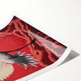 Majestic Electric Crane Art – Bold Modern Electric Wall Canvas Decor