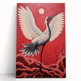 Majestic Electric Crane Art – Bold Modern Electric Wall Canvas Decor
