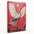 Majestic Electric Crane Art – Bold Modern Electric Wall Canvas Decor