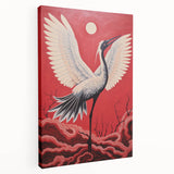 Majestic Electric Crane Art – Bold Modern Electric Wall Canvas Decor