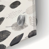 Modern Electric Leaf Art - Monochrome Abstract Botanical Wall Decor