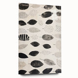 Modern Electric Leaf Art - Monochrome Abstract Botanical Wall Decor