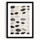 Modern Electric Leaf Art - Monochrome Abstract Botanical Wall Decor