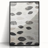 Modern Electric Leaf Art - Monochrome Abstract Botanical Wall Decor