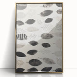 Modern Electric Leaf Art - Monochrome Abstract Botanical Wall Decor