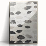 Modern Electric Leaf Art - Monochrome Abstract Botanical Wall Decor