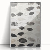 Modern Electric Leaf Art - Monochrome Abstract Botanical Wall Decor