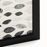 Modern Electric Leaf Art - Monochrome Abstract Botanical Wall Decor