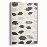 Modern Electric Leaf Art - Monochrome Abstract Botanical Wall Decor