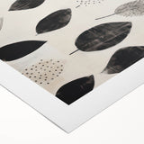 Modern Electric Leaf Art - Monochrome Abstract Botanical Wall Decor