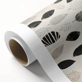 Modern Electric Leaf Art - Monochrome Abstract Botanical Wall Decor