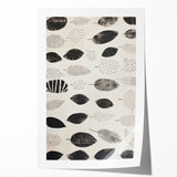 Modern Electric Leaf Art - Monochrome Abstract Botanical Wall Decor