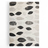 Modern Electric Leaf Art - Monochrome Abstract Botanical Wall Decor