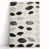 Modern Electric Leaf Art - Monochrome Abstract Botanical Wall Decor