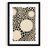 Modern Electric Geometric Art - Abstract Monochrome Circle Wall Decor