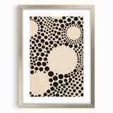 Modern Electric Geometric Art - Abstract Monochrome Circle Wall Decor