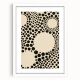 Modern Electric Geometric Art - Abstract Monochrome Circle Wall Decor