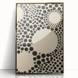 Modern Electric Geometric Art - Abstract Monochrome Circle Wall Decor