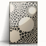 Modern Electric Geometric Art - Abstract Monochrome Circle Wall Decor