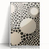 Modern Electric Geometric Art - Abstract Monochrome Circle Wall Decor