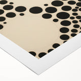 Modern Electric Geometric Art - Abstract Monochrome Circle Wall Decor