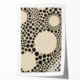 Modern Electric Geometric Art - Abstract Monochrome Circle Wall Decor