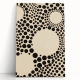 Modern Electric Geometric Art - Abstract Monochrome Circle Wall Decor