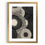 Abstract Electric Circle Art - Modern Monochrome Geometric Wall Decor