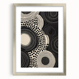 Abstract Electric Circle Art - Modern Monochrome Geometric Wall Decor