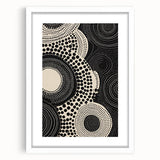 Abstract Electric Circle Art - Modern Monochrome Geometric Wall Decor