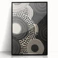 Abstract Electric Circle Art - Modern Monochrome Geometric Wall Decor