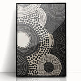 Abstract Electric Circle Art - Modern Monochrome Geometric Wall Decor