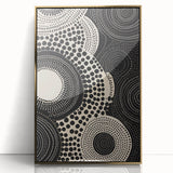 Abstract Electric Circle Art - Modern Monochrome Geometric Wall Decor