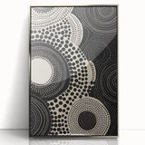 Abstract Electric Circle Art - Modern Monochrome Geometric Wall Decor