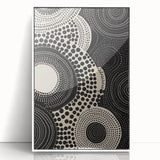 Abstract Electric Circle Art - Modern Monochrome Geometric Wall Decor