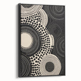 Abstract Electric Circle Art - Modern Monochrome Geometric Wall Decor